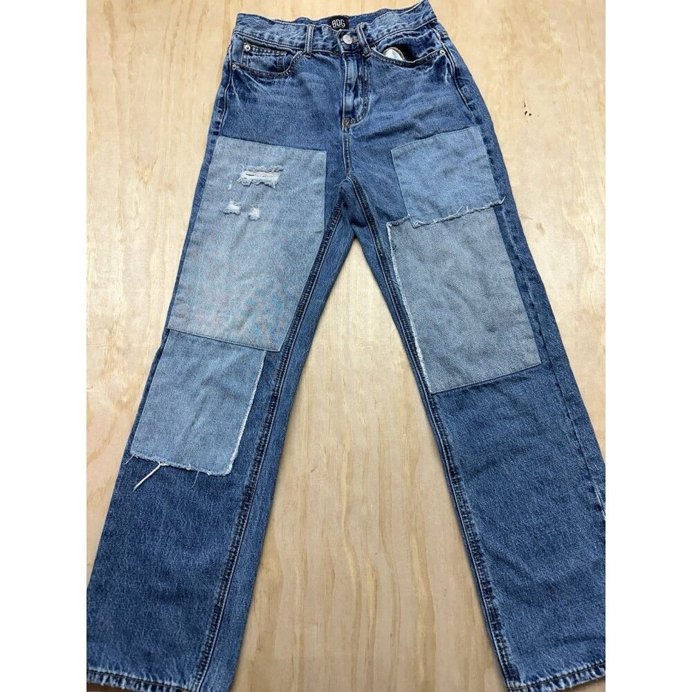 BDG Women’s Jeans Patchwork‎ Sz 26 Denim Straight Leg